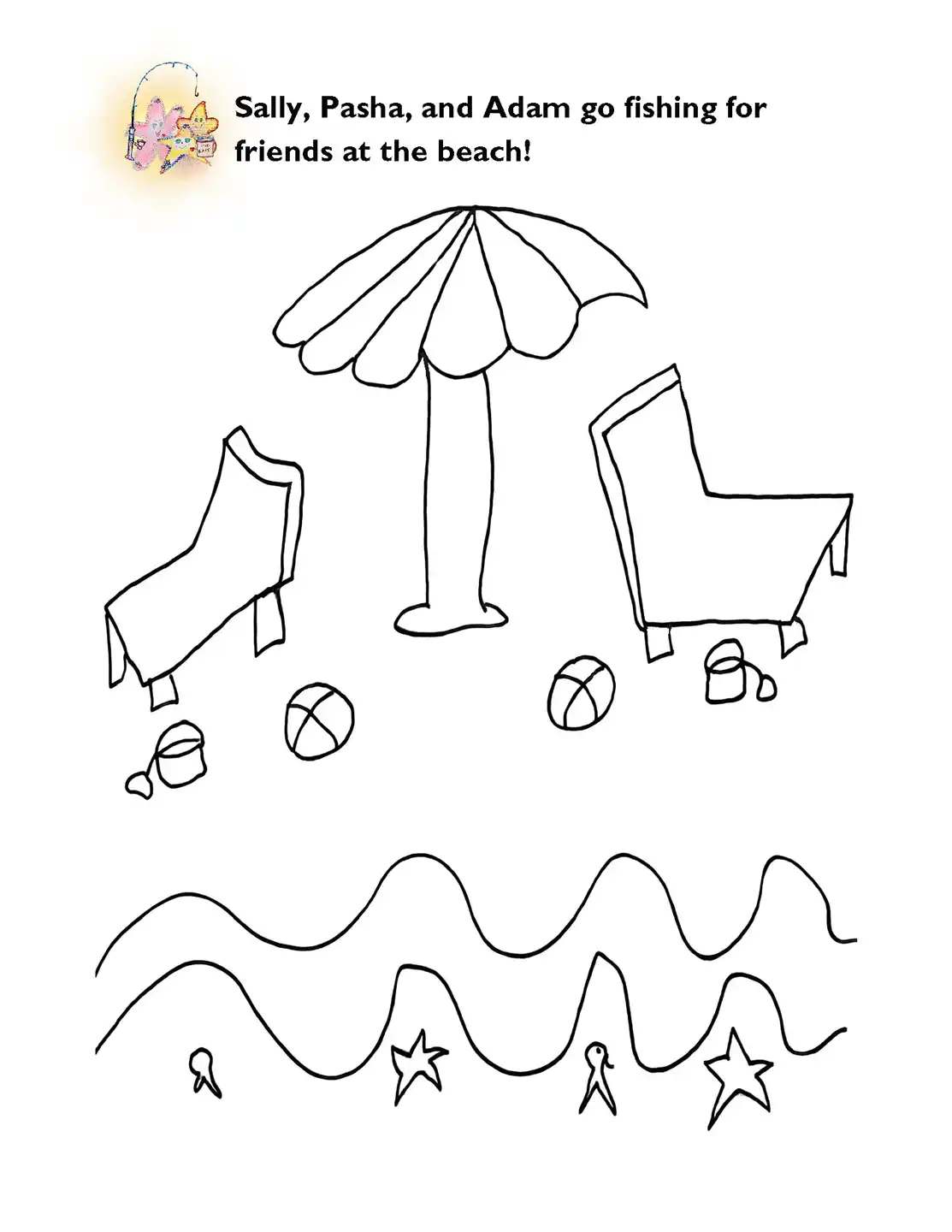 Sally Sea Star Feelings of the heart coloring and activity book - page 10